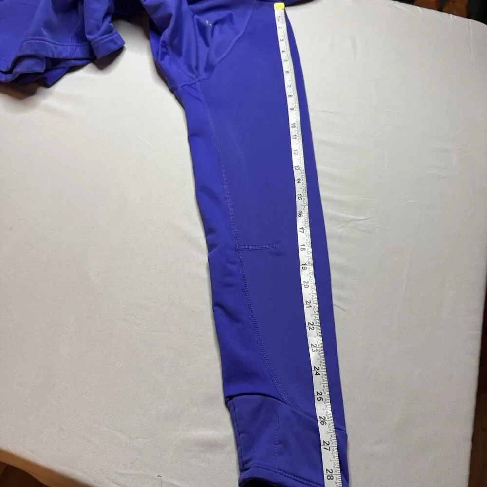 Nike Dri Fit Women's 1/2 Zip Large Purple Long Sleeve Shirt Running Activewear